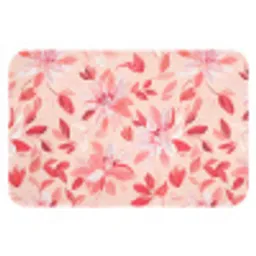 Botanisch - Bloemen - Rood Badmat klein 997 -3d