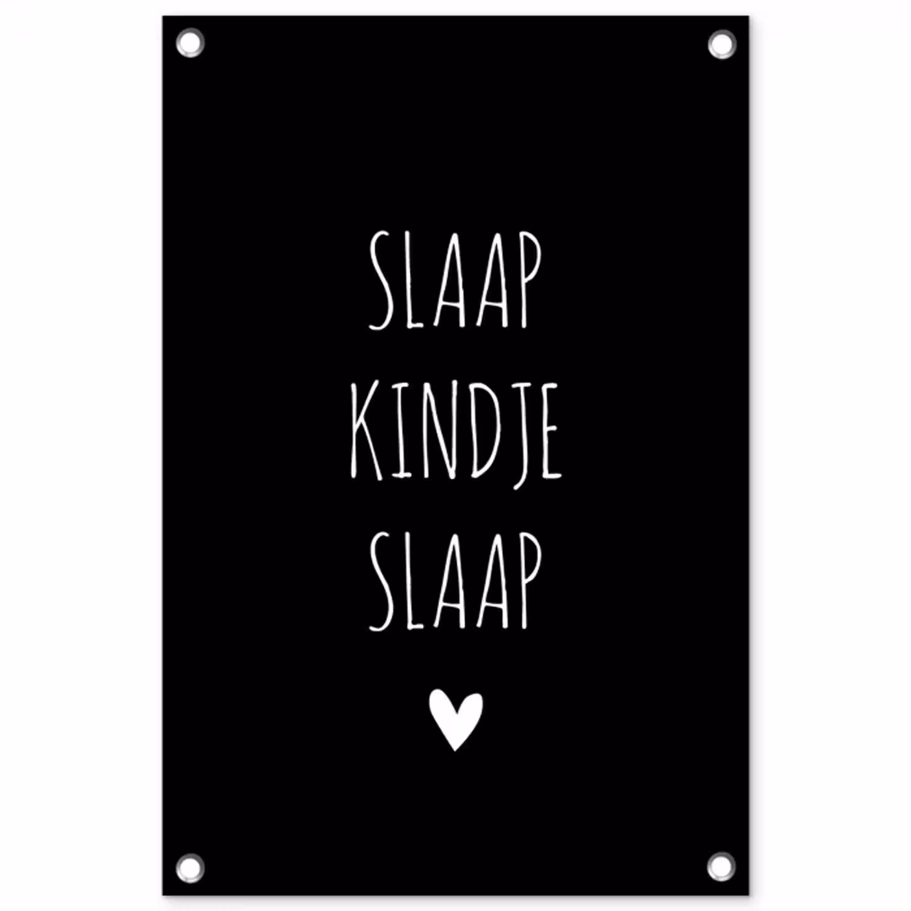 Quotes - Slaap kindje slaap - Spreuken tuinposter los doek klein -3d