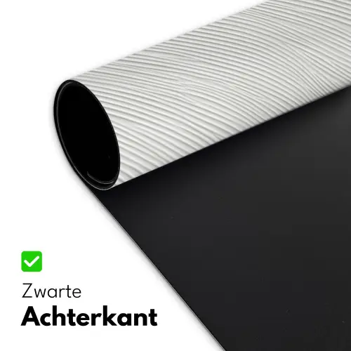 Golven - Ribbels - Wit Muismat XXL klein 681 -sfeer2