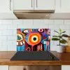 Abstract - Gezicht - Kleurrijk keuken achterwand spatscherm klein -sfeer2
