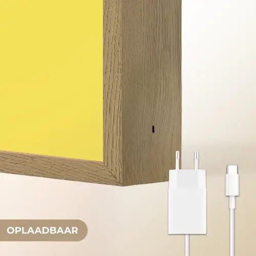 Mij niet bellen - Telefoon - Geel Light Box met batterij (Wandlamp) middel -USP_websiteoplaadbaarNL