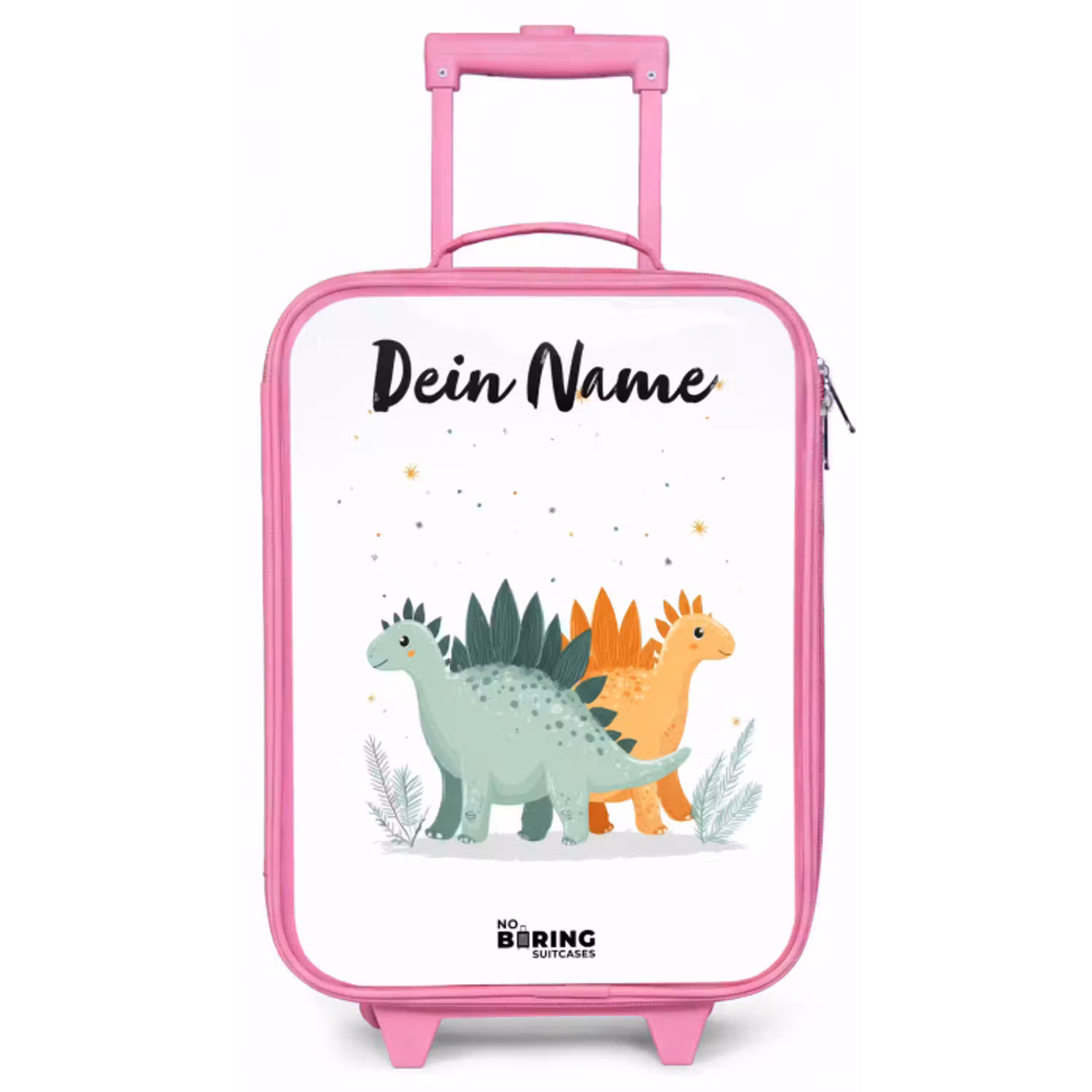 Dinos - Dieren - Sterren Kinderkoffer - Roze klein -zz3dotto