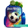 Neon - Voetbal - Kleurrijk Kinderrugzak - Blauw middel -inhoud_NL