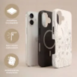 Minimalistisch - Modern - Bloemen - Beige Toughcase MagSafe Apple iPhone 17 klein -USP_Lagen_DE