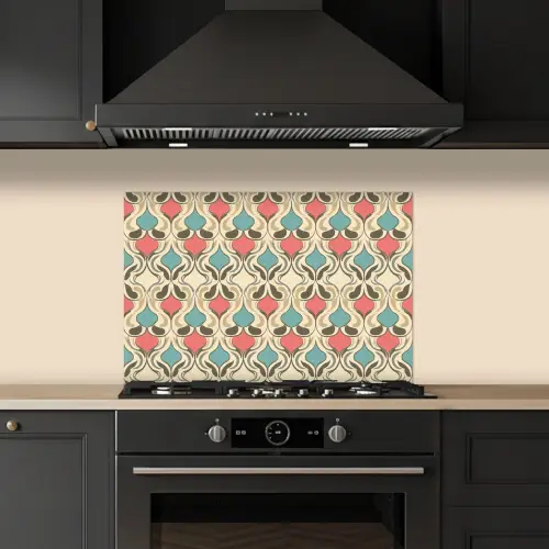 Barok - Retro - Kleurrijk keuken achterwand spatscherm klein 900 -sfeer1