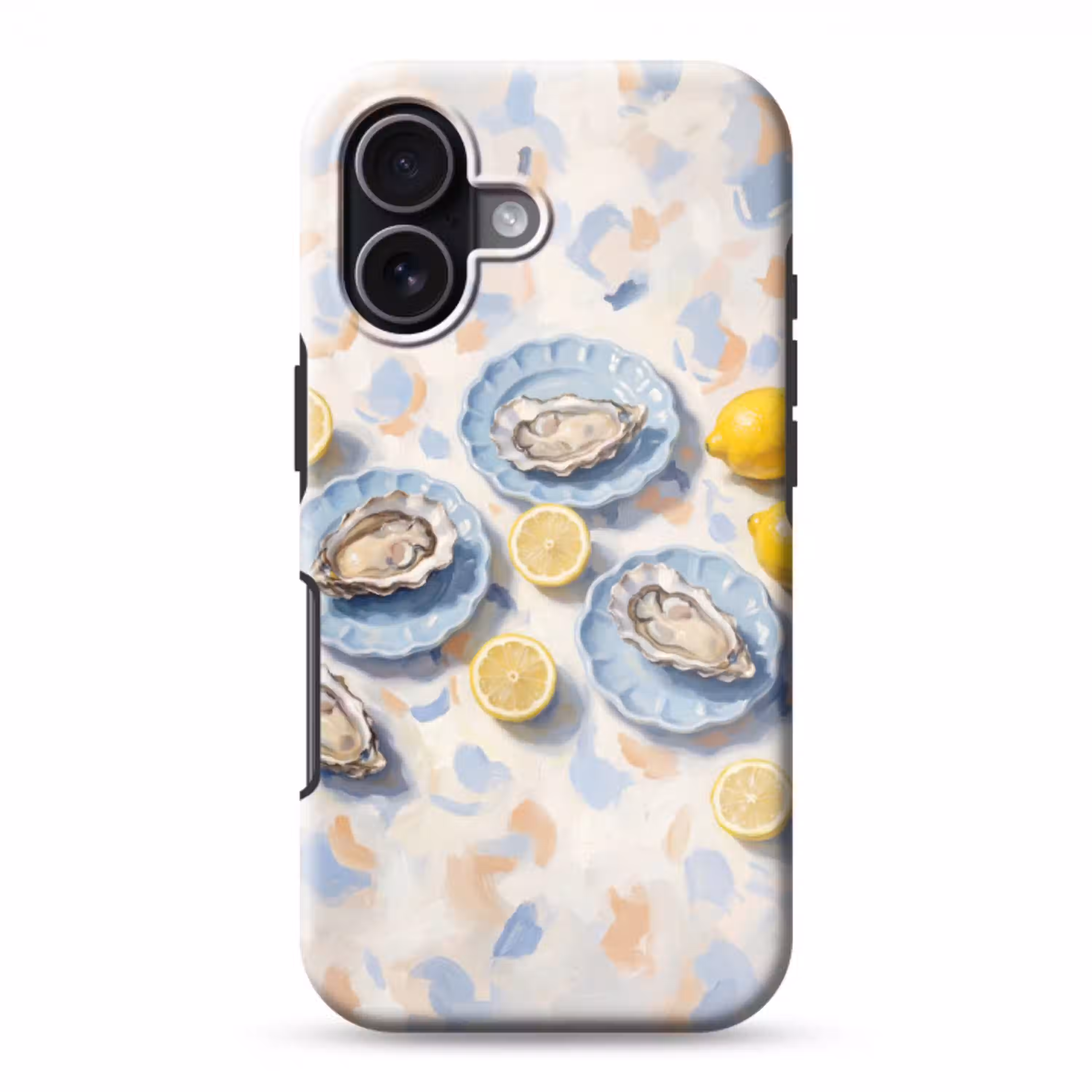 Eten - Oesters - Citroenen - Modern - Geel Toughcase MagSafe Apple iPhone 17 klein -3d