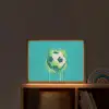Voetbal - Abstract - Verfspatten - Groen Light Box met batterij (Wandlamp kind) middel -sfeer1_kind