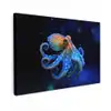 Octopus - Stippen - Blauw - Zee canvas 2cm klein -z3d