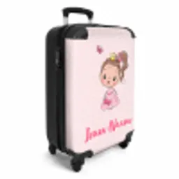 Prinsesje roze NBS - Handbagage koffer - Kinderen Unisex middel -productfoto_3d