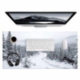 Rivier - Bevroren - Landschap - Winter Muismat XXL klein -3d