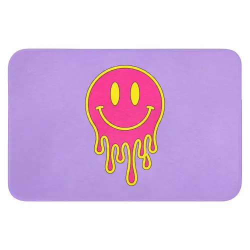 Smiley - Drip - Neon WCmat klein -3d