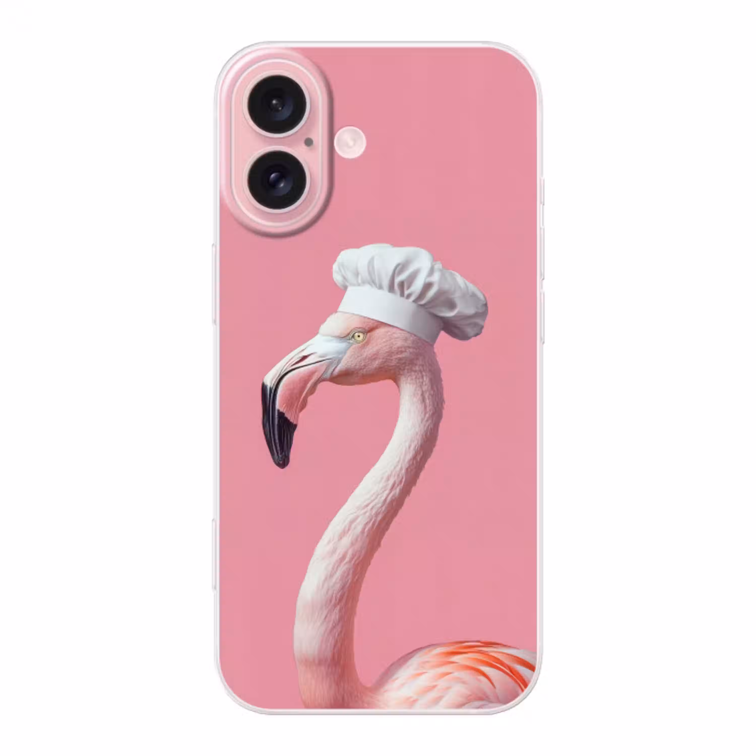 Flamingo - Roze - Koksmuts - Vogel Apple iPhone 16 klein -3d