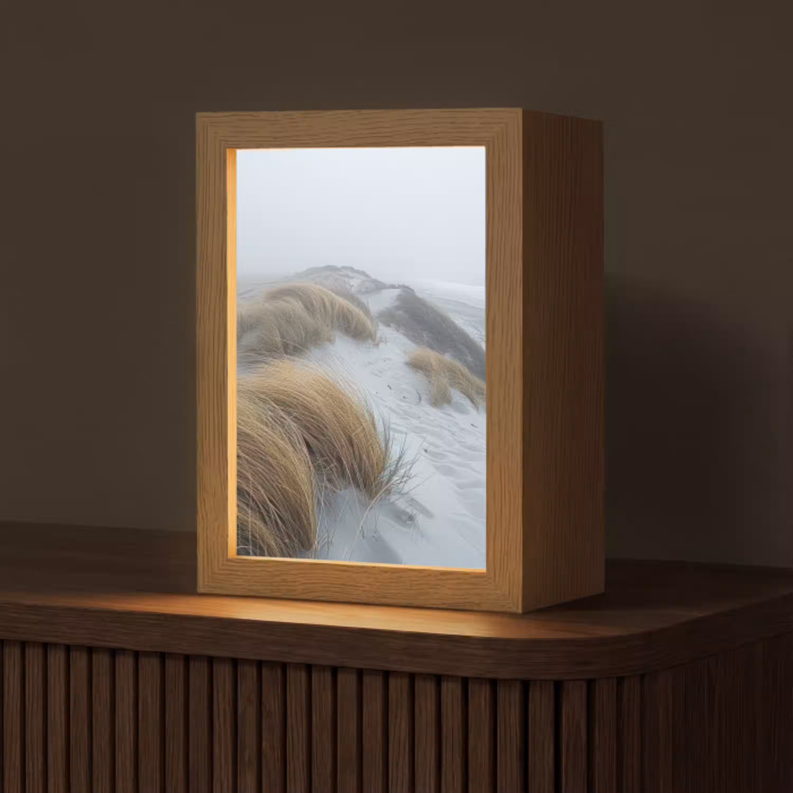 Duinen - Strand - Planten - Natuur Light Box met kabel (Tafellamp) klein -z3d_website