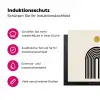 Minimalistisch - Zwarte boog - Gouden cirkel Inductie beschermer vinyl 3mm middel -zzzzzzz-lf-ups