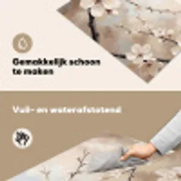 Bloesem - Takken - Schilderij - Beige - Serene Inductie beschemer met haakjes klein -ky-schoon-nl