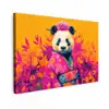 Kimono - Roze - Panda - Bloemenkroon canvas 2cm klein -z3d
