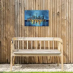Skyline Toronto - Water - Stadslichten - Toren Tuinposter op houten frame 2 cm dik klein -sfeer4