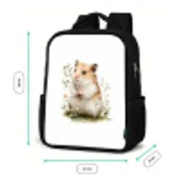 Tedere blik met wilde bloem Rugzak - Zwart middel -productfoto_formaten