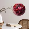 Fruit - Hartjes - Aardbeien - Frambozen - Bosbessen Wandcirkel kunststof plaat 5mm dik klein -sfeer4