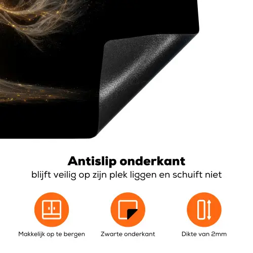 Lichtjes - Boom - Abstract - Zwart Inductie beschermer vinyl 3mm klein -zzzzzzz-td-onderkant