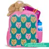 Kattengezichten - Sterren - Turquoise Kinderrugzak - Roze middel 863 -inhoud_NL