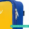 Nijlpaard - Vogels - Geel Kinderkoffer - Blauw klein -rits_FR