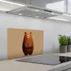 Beer - Minimalistisch - Bruin keuken achterwand spatscherm klein -3d_schuin