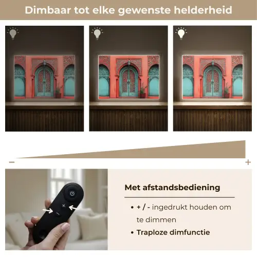 Lantaarn - Deur - Turquoise Light Box met batterij (Wandlamp) middel -USP_dimbaarNL