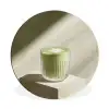 Matcha - Glas - Groen - Minimalistisch Wandcirkel aluminium klein -3d