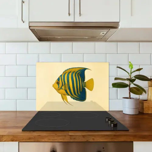 Felgeel - Vis - Strepen - Vinnen keuken achterwand spatscherm klein -sfeer2