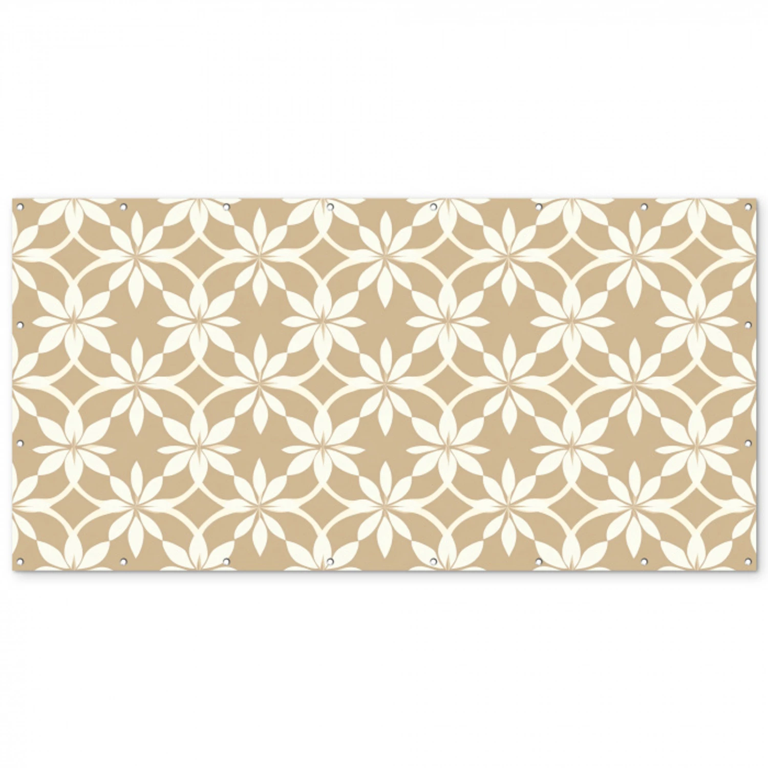 Bloemen - Patroon - Beige Balkonbeschermer Duitsland klein 596 -zz_3d