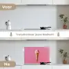 Hoorntje - Schepijs - Roze keuken achterwand spatscherm klein -voor_na_NL