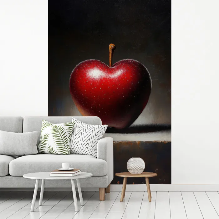 Apple - Hart - Rood fotobehang vinyl groot -woonkamer