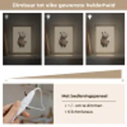 Neushoorn - Witte bloemen - Lief Light Box met kabel klein -USP_dimbaarNL