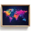 Wereldkaart - Kleurrijk - Graffiti Dienblad Rechthoek middel -z3d_shopping