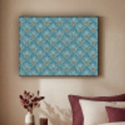 Symmetrisch - Patroon - Blauw Textielframe zwart klein 947 -sfeer1