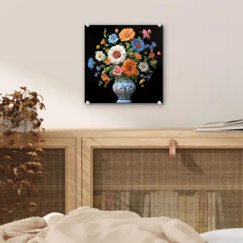 Vaas - Boeket - Bloemen - Kleur plexiglas 5mm klein -sfeer4