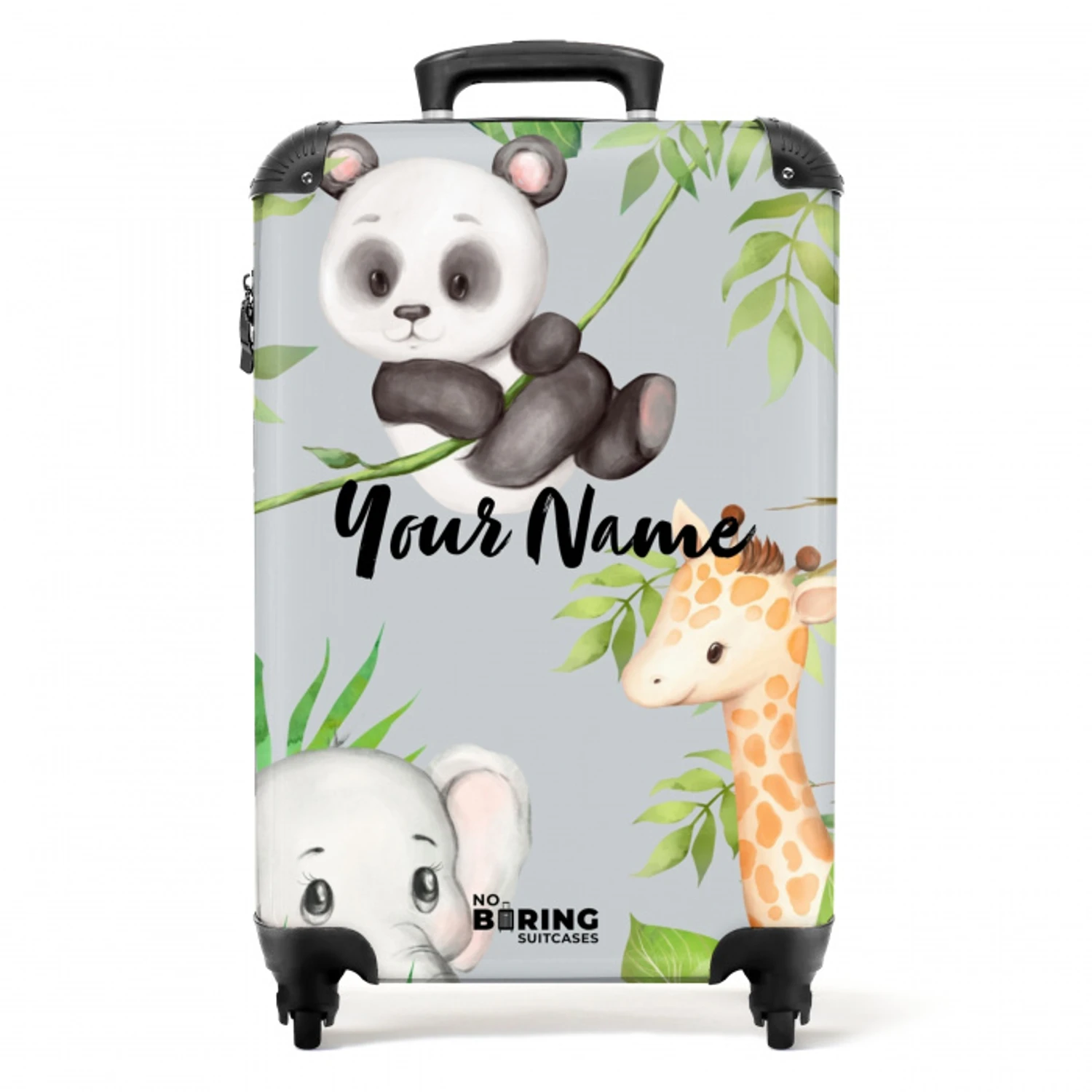 Diertjes in de jungle NBS - Handbagage koffer - Kinderen Unisex middel -productfoto_recht