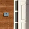 Grijsgroen met stippen - Modern Naambord Rechthoek middel -sfeer3-rechthoek-S