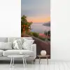 Middelandse zee - Sinaasappel - Heuvels - Zee fotobehang vinyl groot -woonkamer