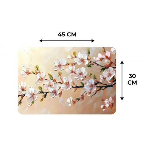 Bloesemtakken - Schilderachtig - Roze Placemat vinyl groot -specs