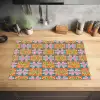 Bloemen - Retro - Patroon - Kleurrijk Inductie beschermer vinyl 3mm klein 276 -sfeer5