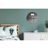 Basketbalpaal - Landschap - Zand - Wit Wandcirkel aluminium klein -slaapkamer