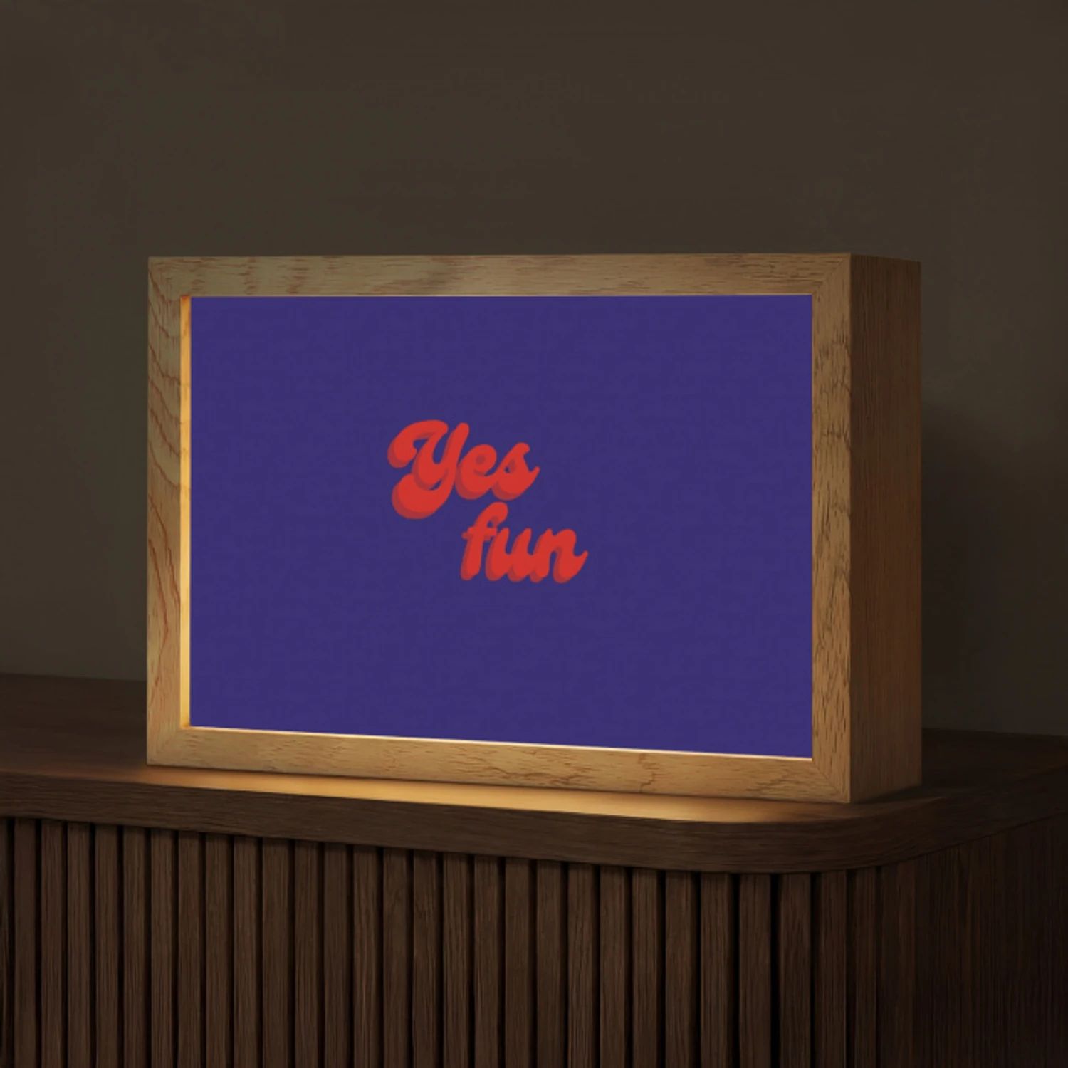 Blauw - Rood - Yes fun - 3D Light Box met kabel (Tafellamp) klein -z3d_website