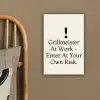 Grill - Uitroepteken - Zwart - Tekst canvas 2cm klein -sfeer3