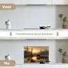 Beer - water - Bos - Ochtendlicht keuken achterwand spatscherm klein -voor_na_NL