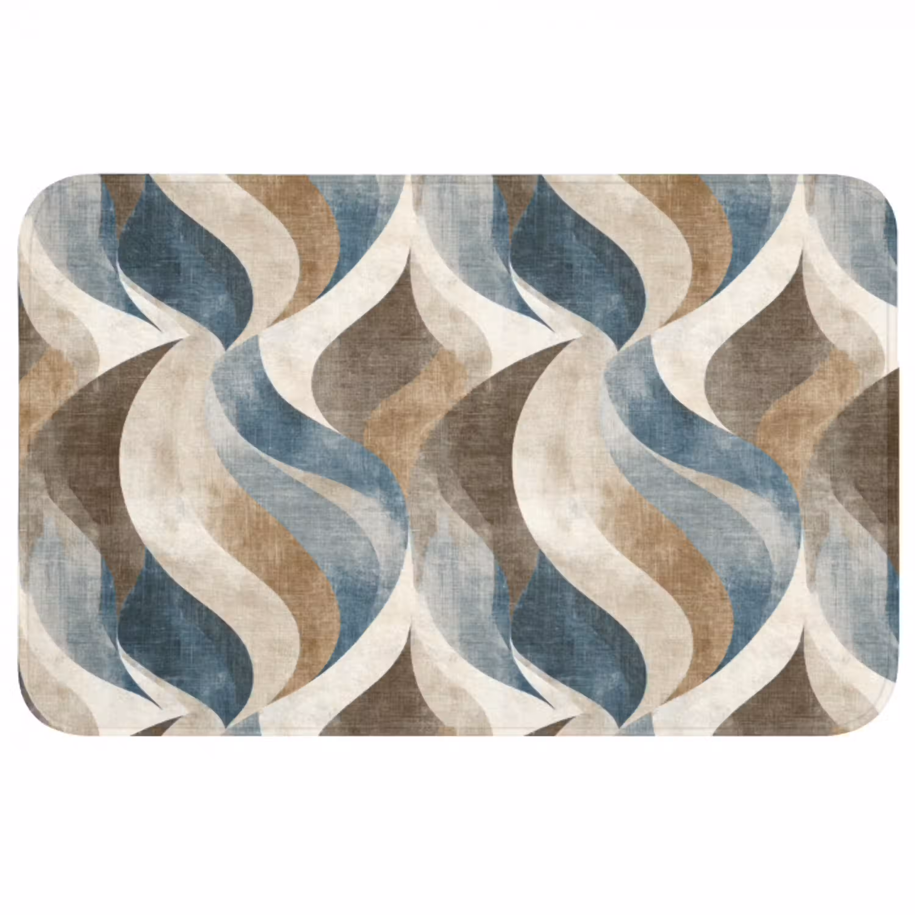 Abstract - Golven - Kleurrijk Badmat middel 997 -3d