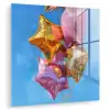 Ballonnen - Goud - Stervorm - Roze plexiglas 5mm klein -zzzproduct_nieuw