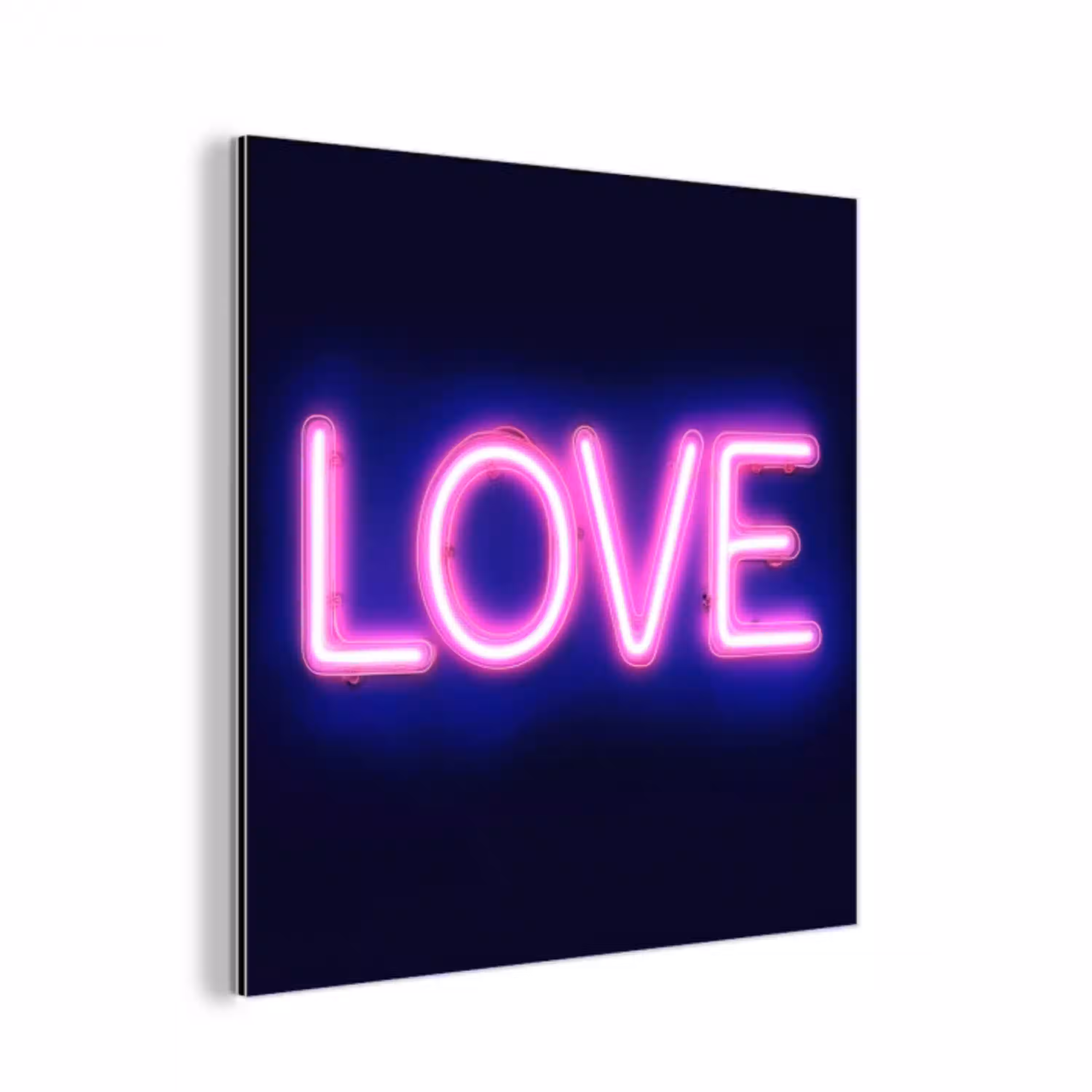Neon - Love - Valentijn aluminium wit klein -3d