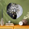 Bloemen - Wit - Vaas - Abstract Wandcirkel Organisch Plexiglas middel -sfeer2